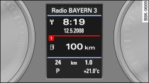 Driver information system in instrument cluster